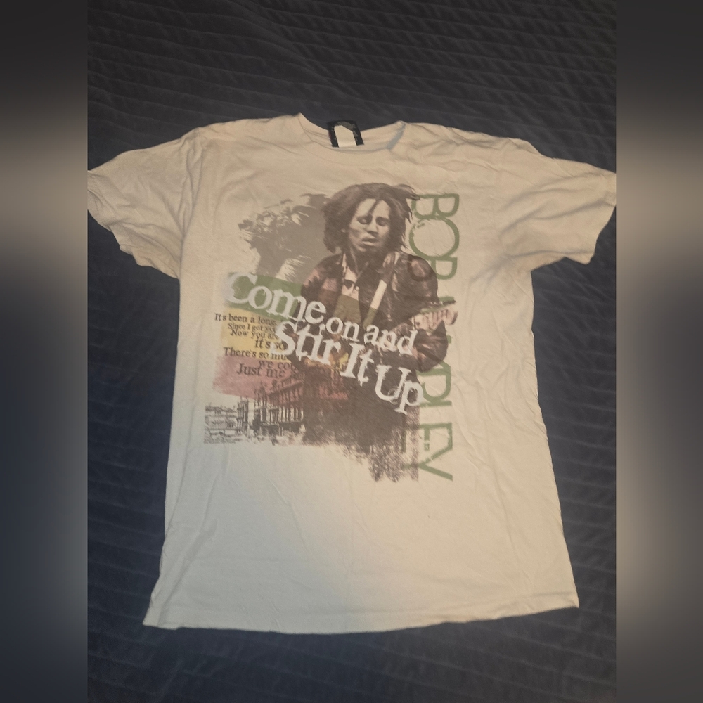 Zion Rootswear White Bob Marley Graphic Tee